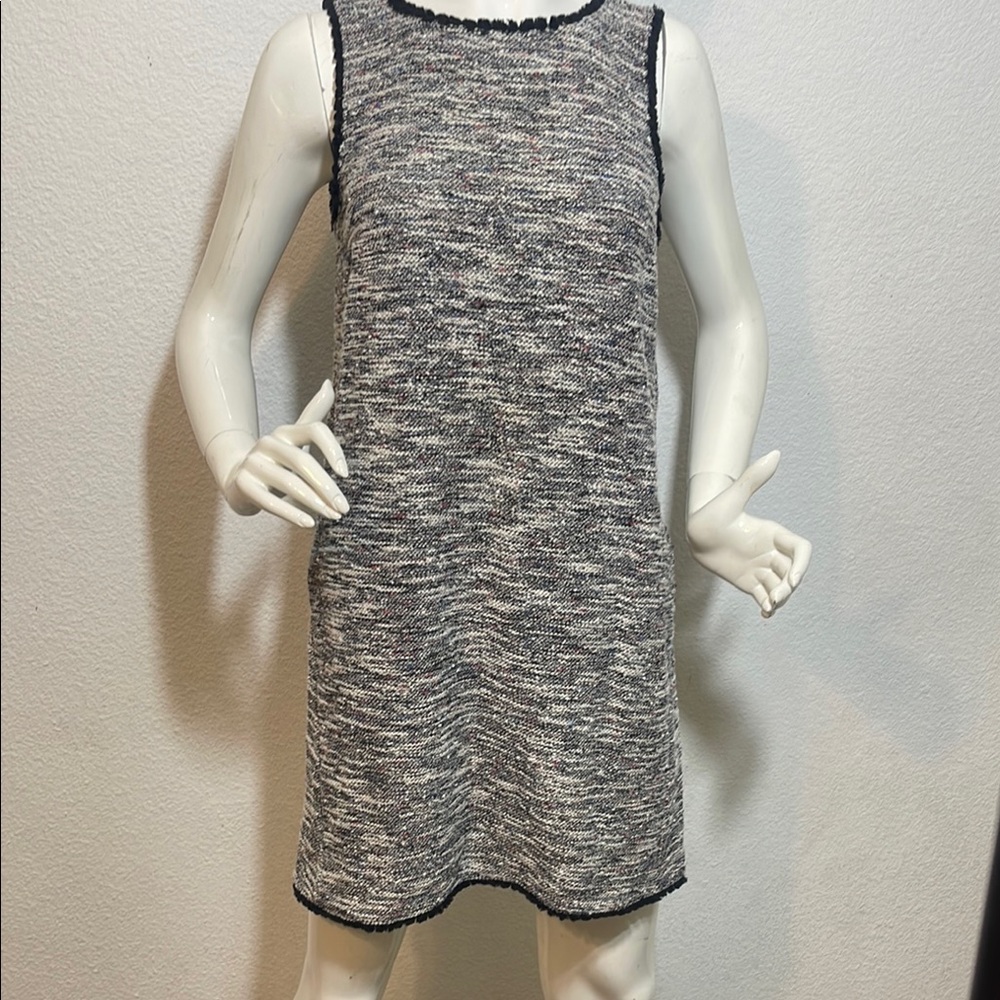 Loft size MP Sleeveless Knit Dress in Black and White